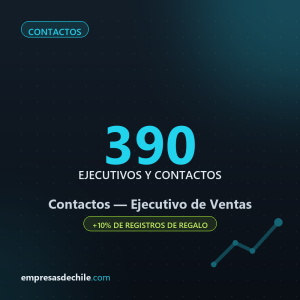 Contactos Ejecutivo de Ventas — 390 ejecutivos