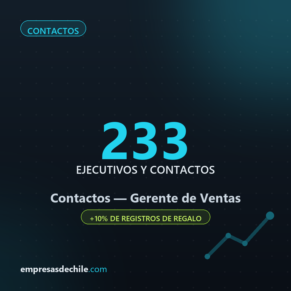 Contactos Gerente de Ventas — 233 ejecutivos