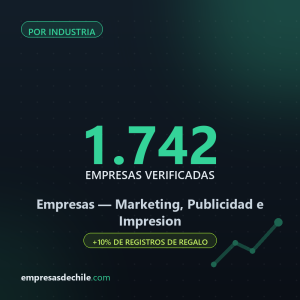 Empresas de Marketing, Publicidad e Impresion — 1.742 contactos verificados