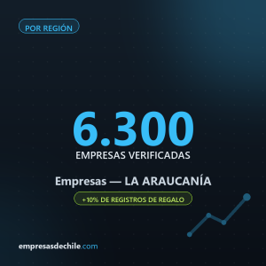 Empresas Región la Araucanía — 6.300 contactos verificados