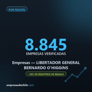 Empresas Región Libertador General Bernardo O'higgins — 8.845 contactos verificados