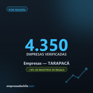 Empresas Región Tarapacá — 4.350 contactos verificados