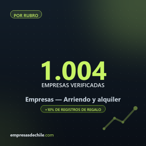 Empresas de Arriendo y alquiler — 1.004 contactos verificados